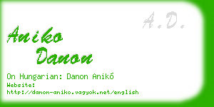 aniko danon business card